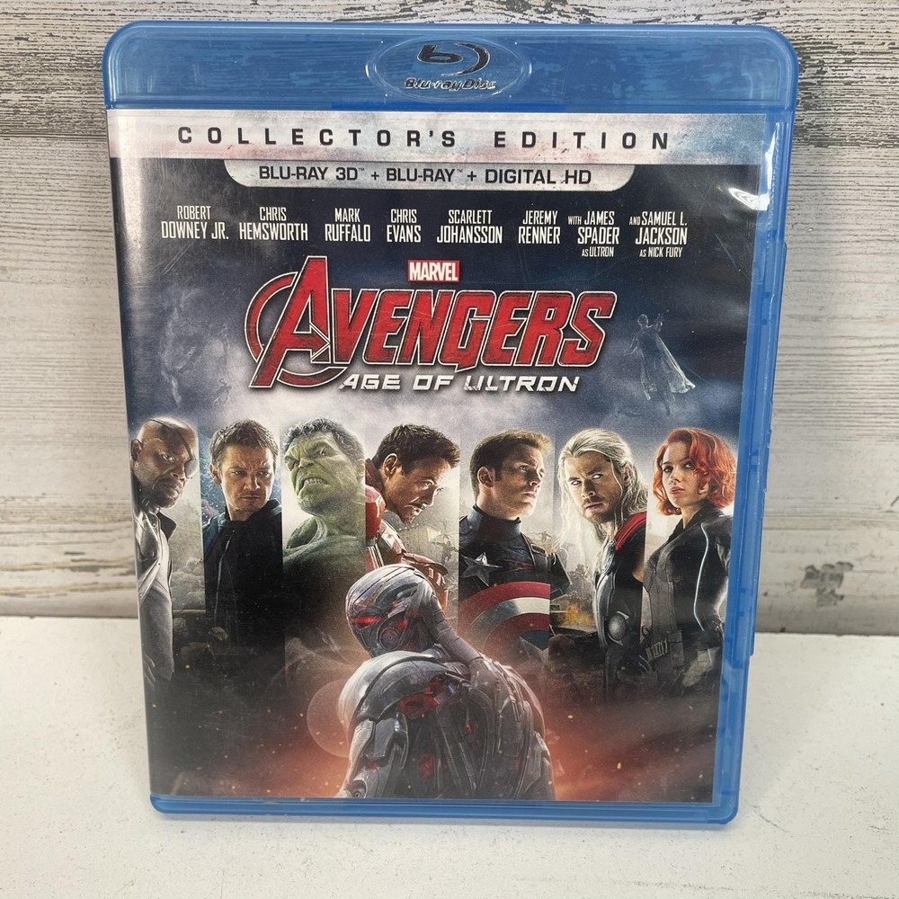 Marvel Avengers Age Of Ultron Blu-ray 3D Collector's‎ Edition Blue Case 2015